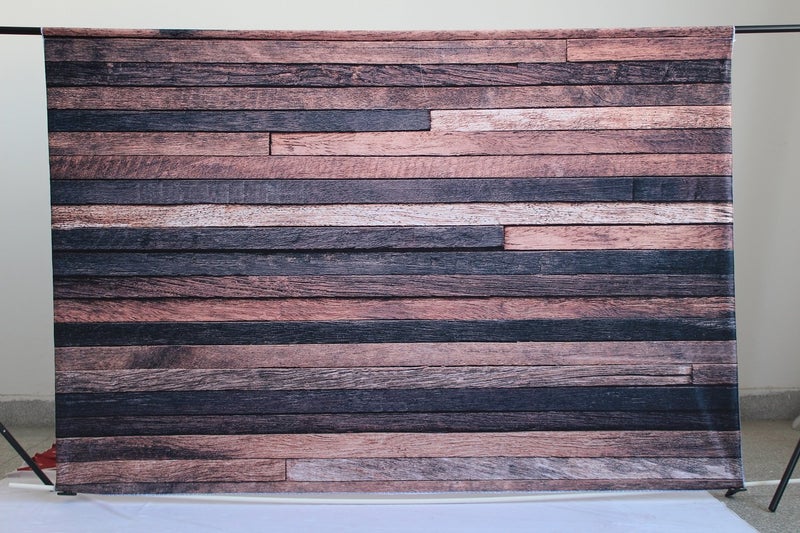 Kate10ft(W) x10ft(H) Dark Wood Photography Backdrop Retro Brown Wooden Photo Background Potrait Photo Studio Props for Photography Free Wrinkle Cotton Cloth - Image 2